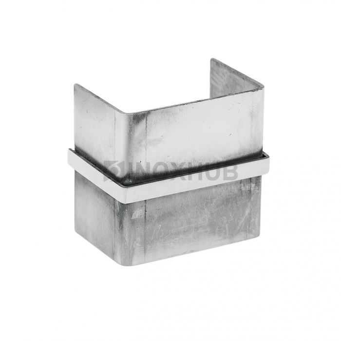 Соединительная муфта для поручня с пазом, 60.0×40.0 мм, AISI 304, GRIT 600