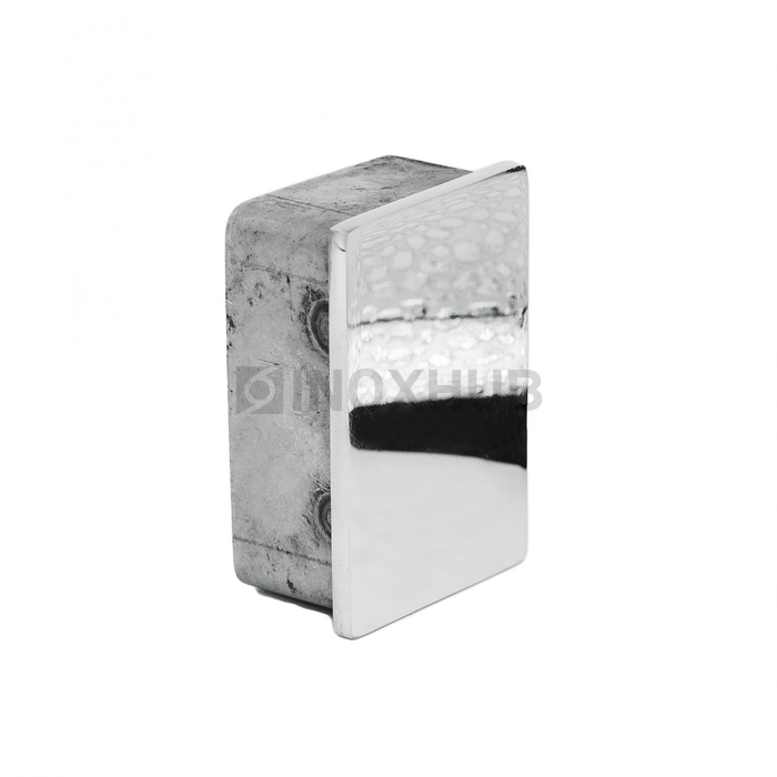 Заглушка для поручня с пазом, 60.0×40.0 мм, AISI 304, GRIT 600