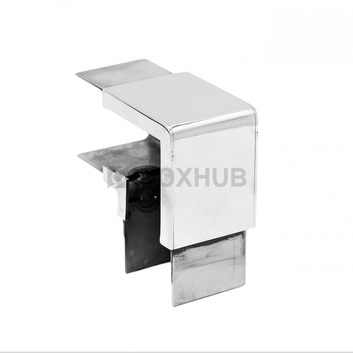 Отвод для поручня с пазом, 40.0×40.0 мм, AISI 304, GRIT 600