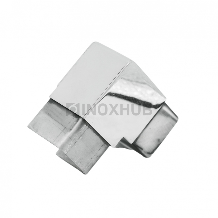 Отвод для поручня с пазом 40.0×40.0 мм AISI 304 GRIT 600