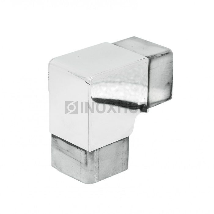 Отвод для поручня с пазом, 40.0×40.0 мм, AISI 304, GRIT 600