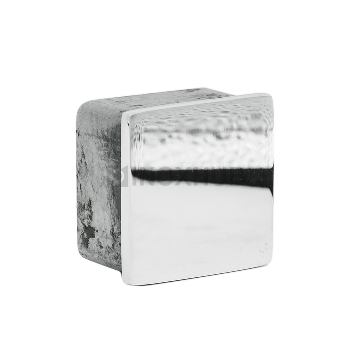 Заглушка для поручня с пазом, 40.0×40.0 мм, AISI 304, GRIT 600