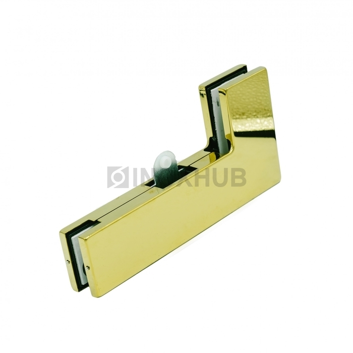 Фитинг угловой (140B Gold) на фрамугу с ответной частью под замок, со стопором, под Золото