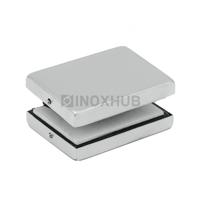 Коннектор (191P SSS) стена-стекло с монтажной пластиной, стекло 10-12 мм, нерж. сталь матовая