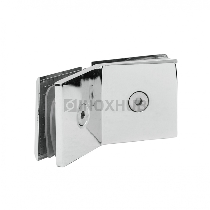 Коннектор (726 PC) стекло-стекло 135° полированный хром