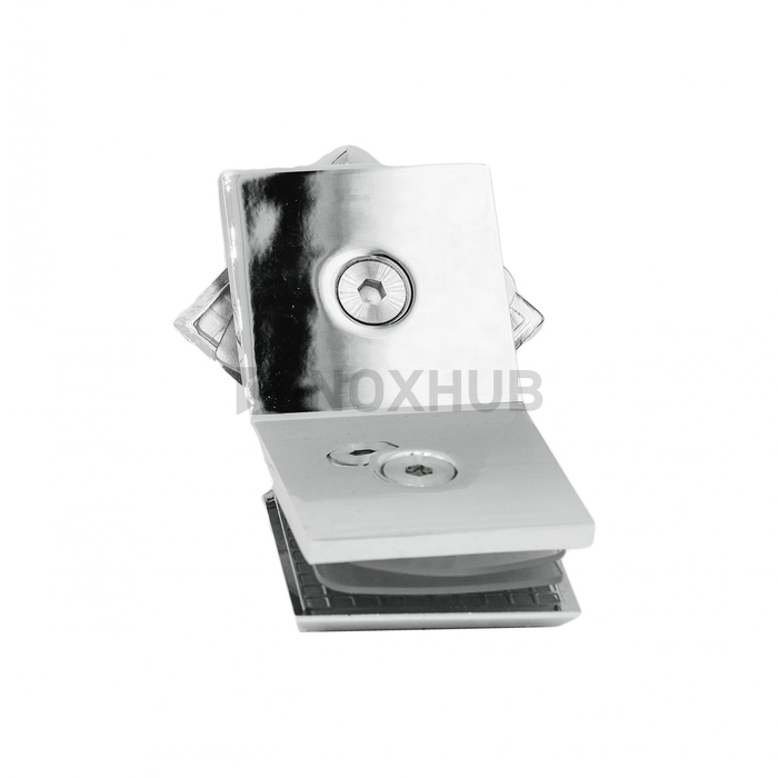 Коннектор (726 PC) стекло-стекло 135°, полированный хром