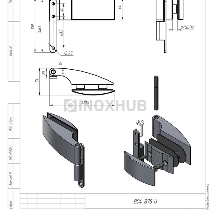 Петля (87-4 AL), Анодированый алюминий