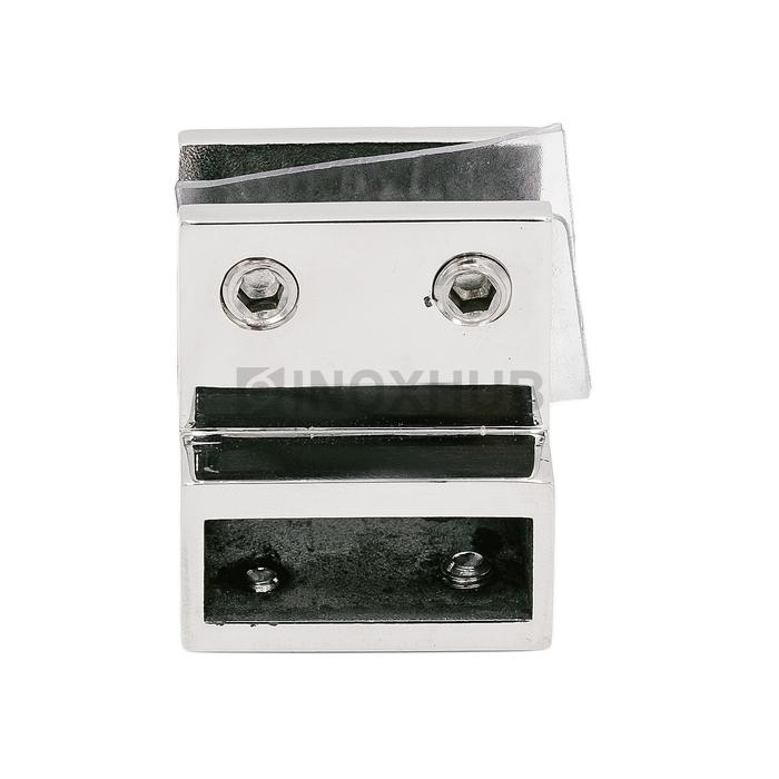 Держатель стекла (347 PSS) торцевой горизонтальный, штанга 30×10 мм, нерж. сталь полированная