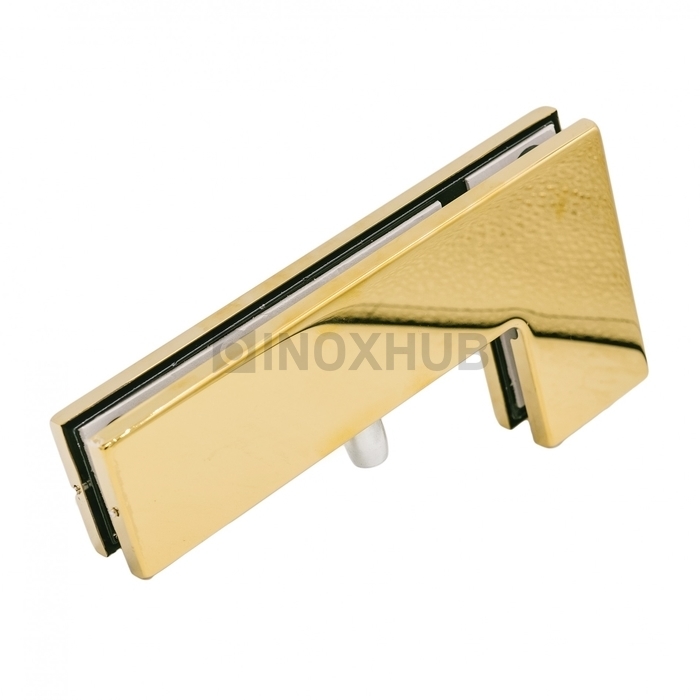 Фитинг угловой (140 Gold) на фрамугу с осью, стекло 10-12 мм, под Золото