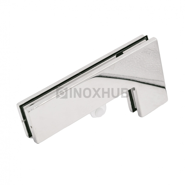 Фитинг угловой (140B PSS) на фрамугу с ответной частью под замок со стопором нерж. сталь полированная