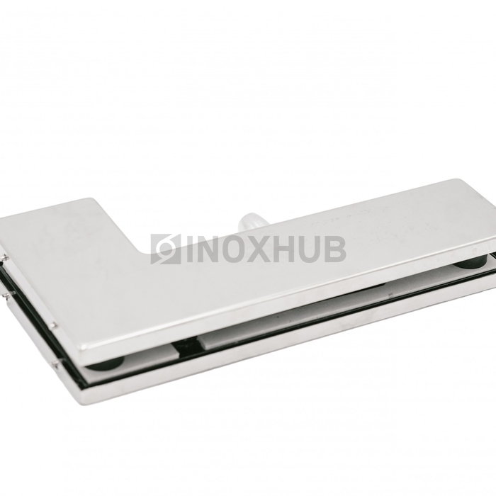 Фитинг угловой (140 PSS) на фрамугу с осью стекло 10-12 мм нерж. сталь полированная