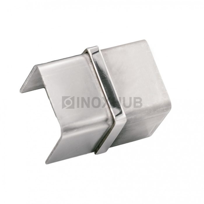 Соединительная муфта для поручня с пазом, 40.0×40.0 мм, AISI 304, GRIT 600
