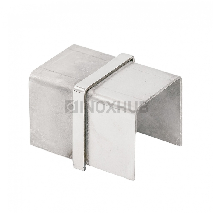 Соединительная муфта для поручня с пазом 40.0×40.0 мм AISI 304 GRIT 600