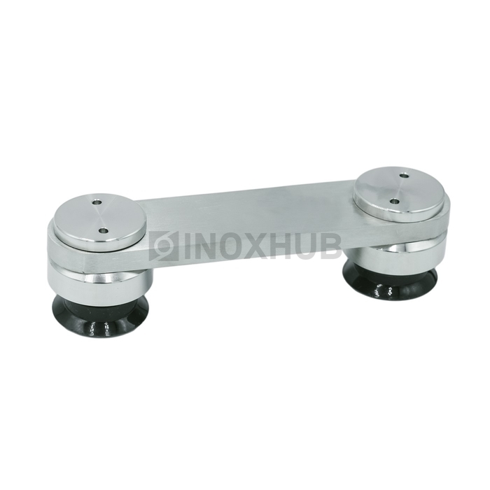 Коннектор (820 SSS) стекло-стекло под зенковку нерж. сталь матовая