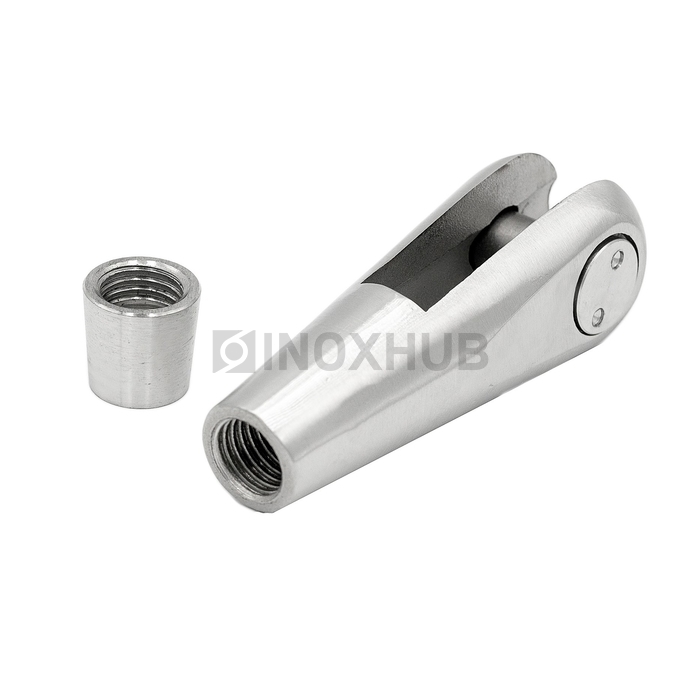 Наконечник для крепления тяги правый М16 шаг Р=2 AISI 316 GRIT 320