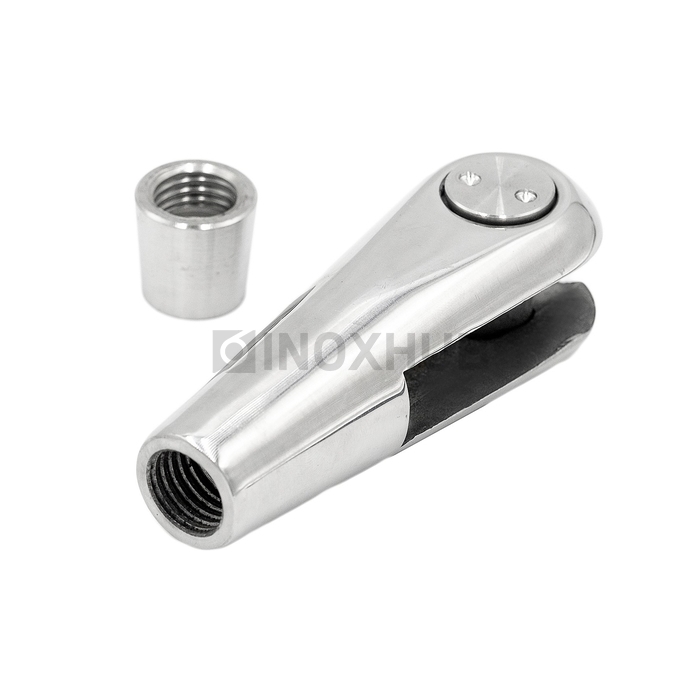 Наконечник для крепления тяги левый М16 шаг Р=2 AISI 316 GRIT 320