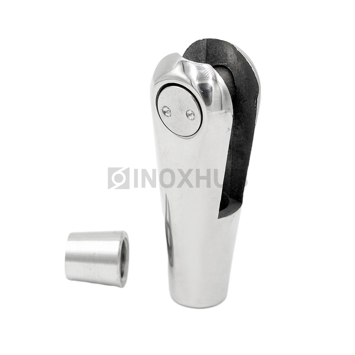 Наконечник для крепления тяги левый, М16 шаг Р=2, AISI 316, GRIT 320