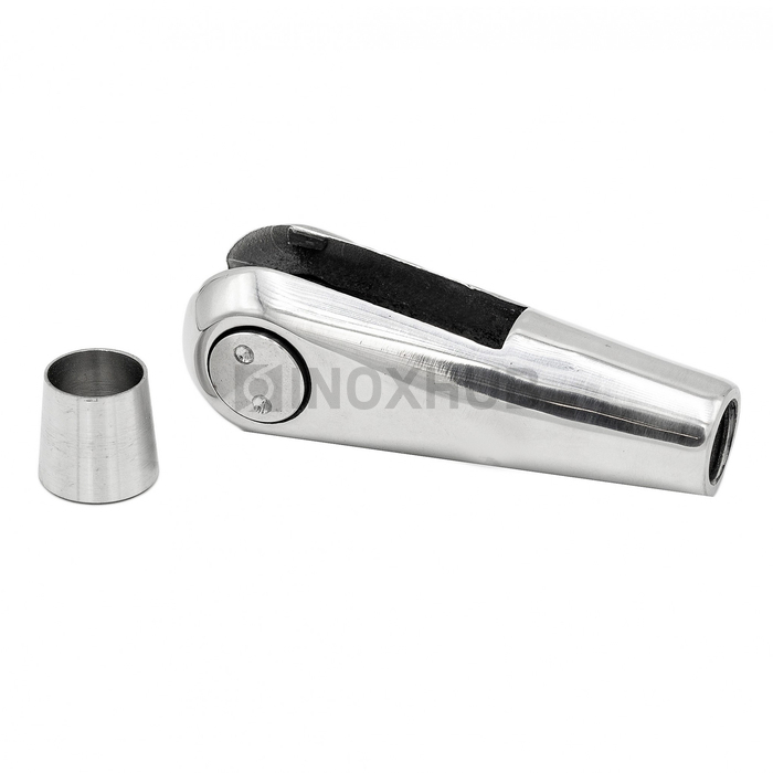 Наконечник для крепления тяги левый, М16 шаг Р=2, AISI 316, GRIT 320