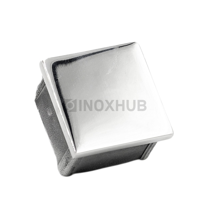 Заглушка литая плоская, 40.0×40.0 мм, AISI 304, GRIT 600