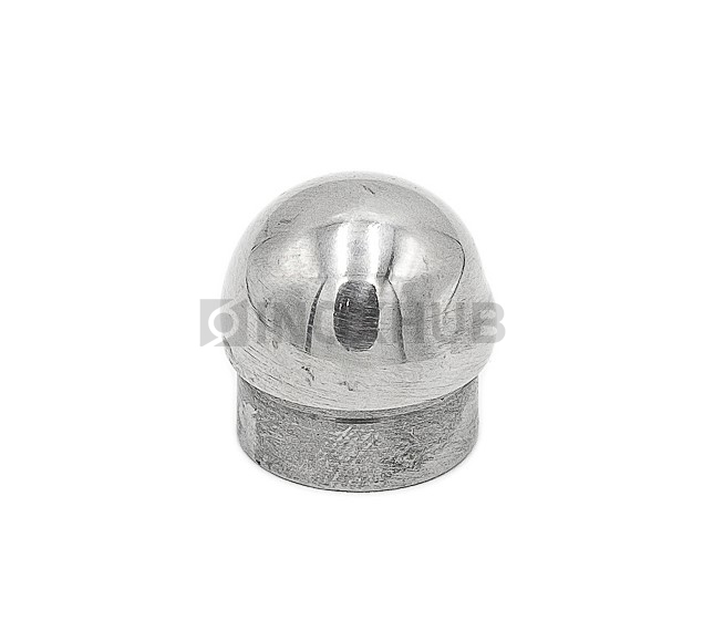 Заглушка сферическая со вставкой Ø16.0 мм AISI 304 GRIT 600