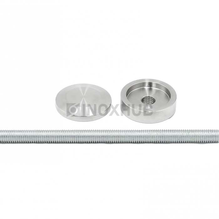 Точечный стеклодержатель, стекло 6.0-30.0 мм, М12, AISI 304, GRIT 320