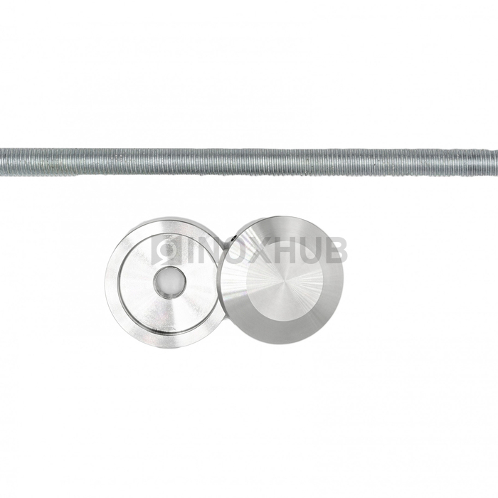 Точечный стеклодержатель, стекло 6.0-30.0 мм, М12, AISI 304, GRIT 320