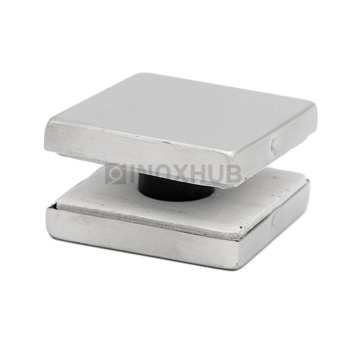 Коннектор (122 SSS) стекло-стекло, стекло 10-12 мм, нерж. сталь матовая