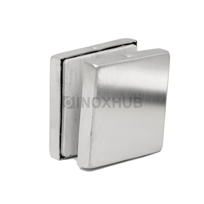 Коннектор (122 SSS) стекло-стекло стекло 10-12 мм нерж. сталь матовая