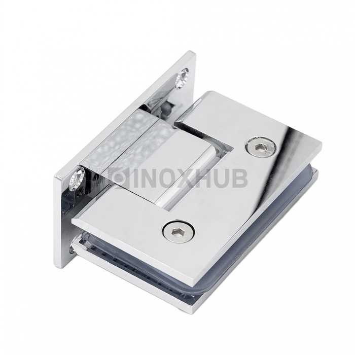 Петля (301 PBrass) стена-стекло (без фаски) центральное крепление, латунь, полированный хром