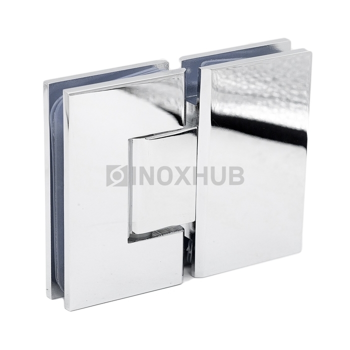 Петля (303 PBrass) стекло-стекло 180° (без фаски) латунь полированный хром