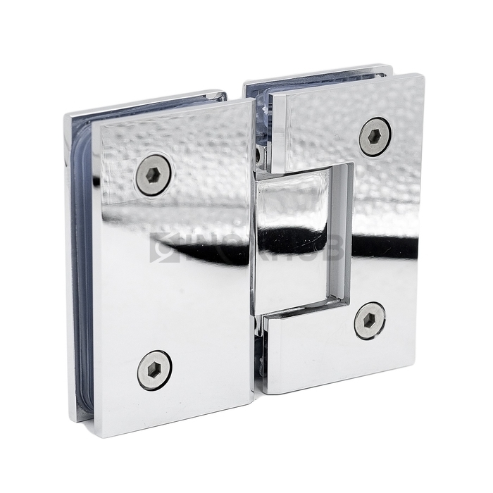 Петля (303 PBrass) стекло-стекло 180°, (без фаски), латунь, полированный хром