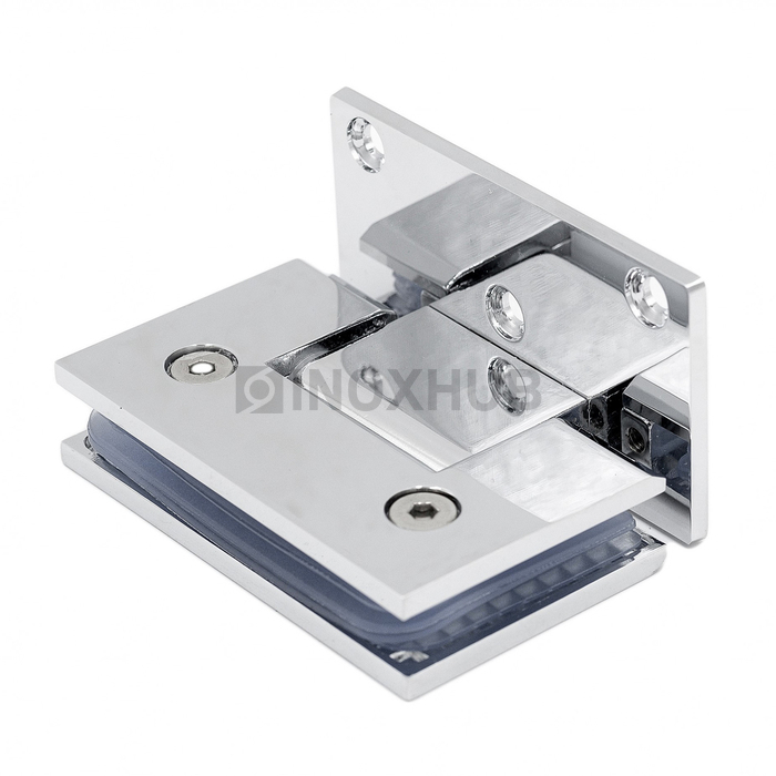 Петля (305 PBrass) стена-стекло (без фаски) односторонее крепление, латунь, полированный хром