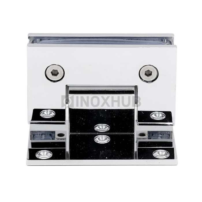 Петля (305 PBrass) стена-стекло (без фаски) односторонее крепление, латунь, полированный хром