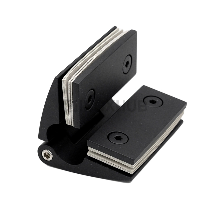 Петля (512 BLC) стекло-стекло открывание наружу Черный мат