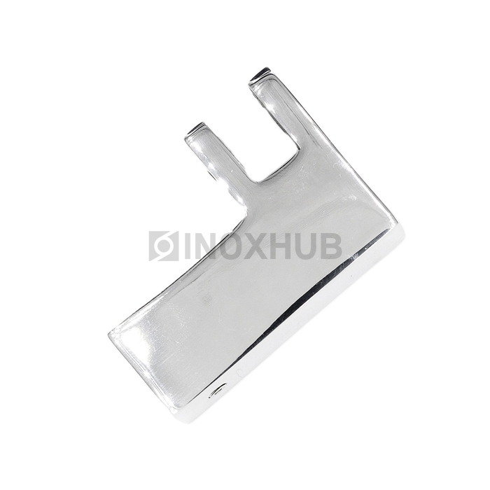 Держатель стекла (187 PSS) торцевой горизонтальный для штанги 15×15 мм нерж. сталь полированная