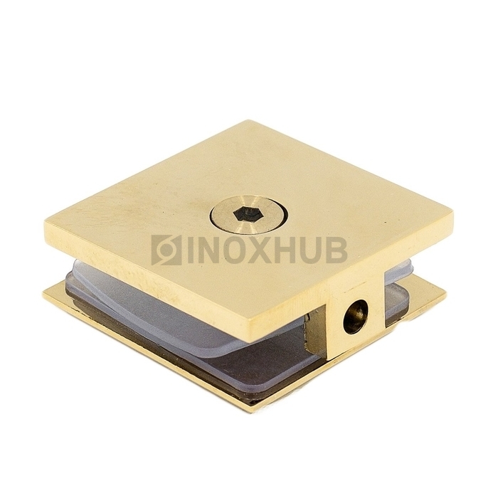 Коннектор (721-1 Gold) стекло-стена, 1 отверстие, под Золото