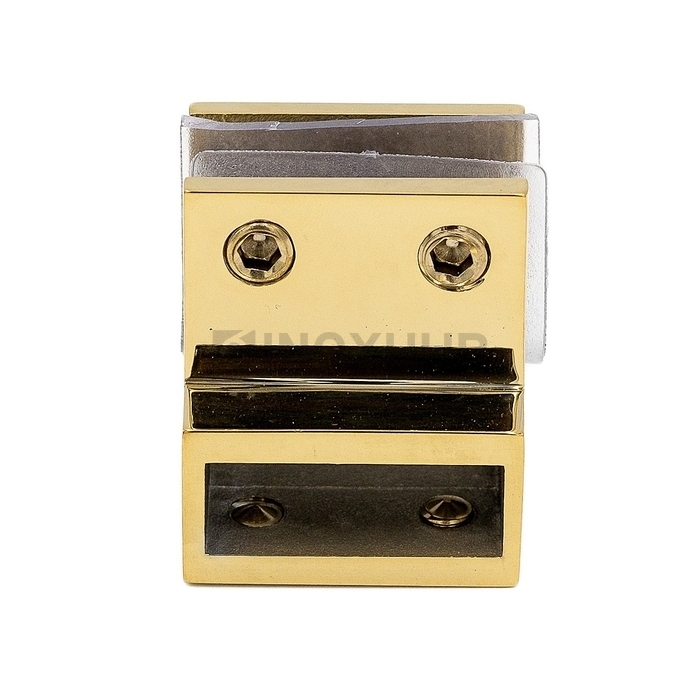 Держатель стекла (347 Gold) торцевой горизонтальный, штанга 30×10 мм, под Золото