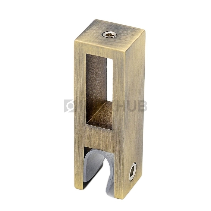 Держатель стекла (345 Bronze) вертикальный для штанги 30×10 мм под Бронзу