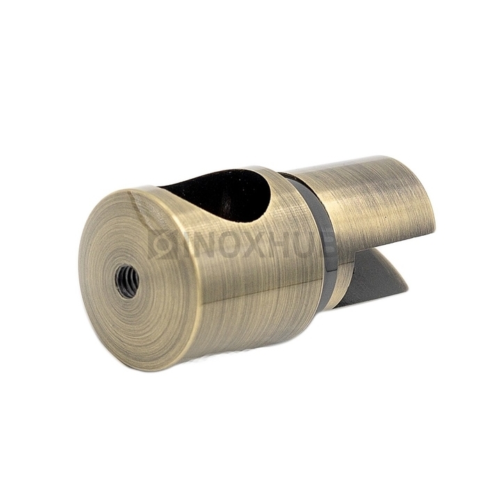 Держатель стекла (914А Bronze) торцевой, штанга Ø19 мм, под Бронзу