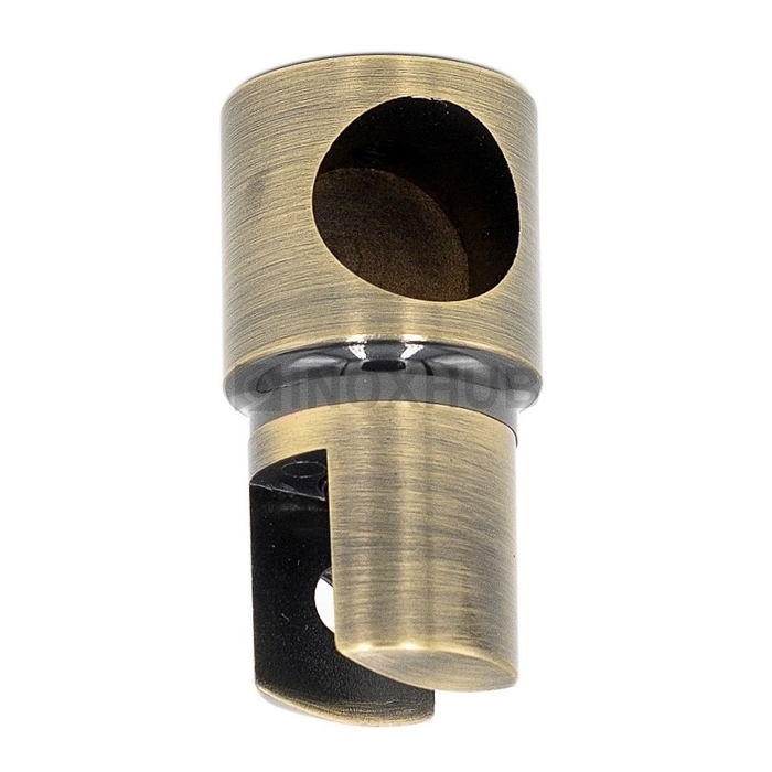 Держатель стекла (914А Bronze) торцевой штанга Ø19 мм под Бронзу