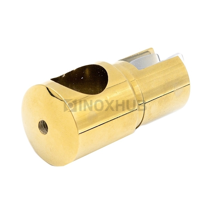 Держатель стекла (914А Gold) торцевой, штанга Ø19 мм, под Золото