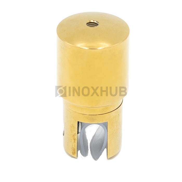 Держатель стекла (914А Gold) торцевой, штанга Ø19 мм, под Золото