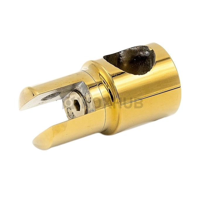 Держатель стекла (914 Gold) сквозной штанга Ø19 мм под Золото