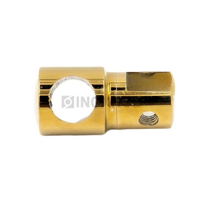 Держатель стекла (914 Gold) сквозной, штанга Ø19 мм, под Золото