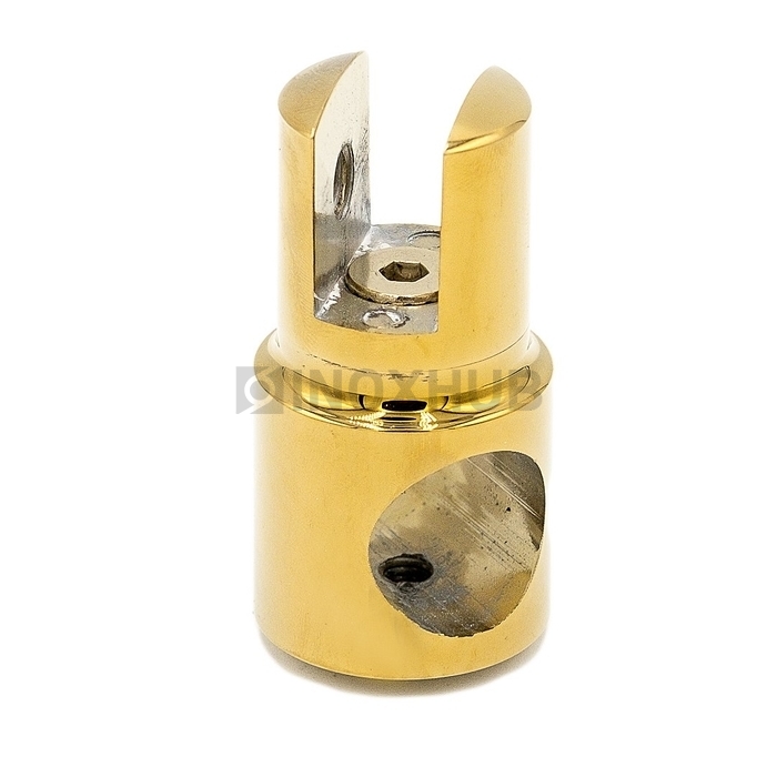 Держатель стекла (914 Gold) сквозной, штанга Ø19 мм, под Золото