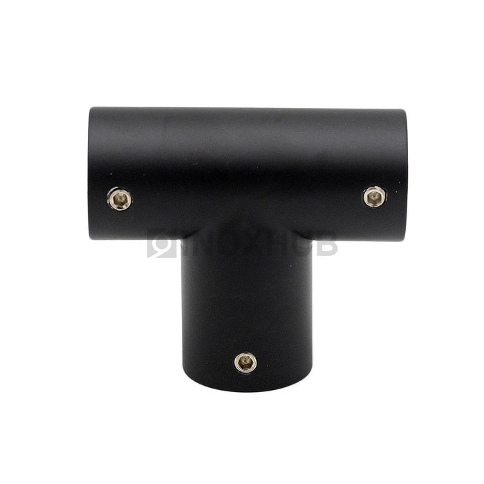 Соединитель-тройник (902 BLC) штанга Ø19 мм, Черный мат