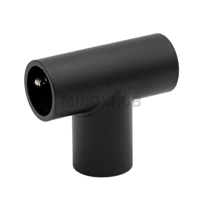 Соединитель-тройник (902 BLC) штанга Ø19 мм, Черный мат