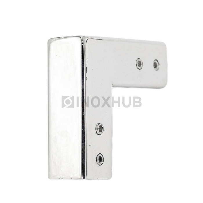 Держатель штанги (D309 PSS) 90°, штанга 15×15 мм,  нерж. сталь полированная