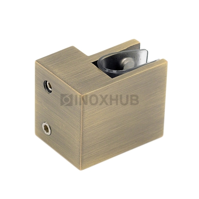 Держатель стекла (347 Bronze) торцевой горизонтальный для штанги 30×10 мм под Бронзу