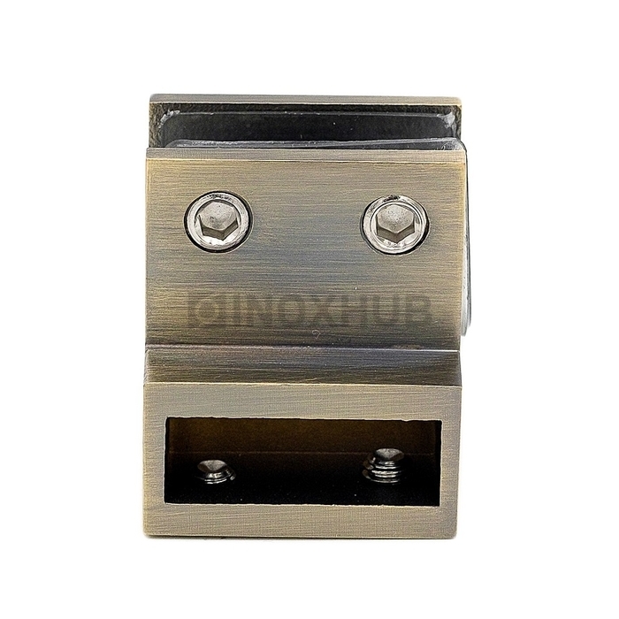 Держатель стекла (347 Bronze) торцевой горизонтальный, для штанги 30×10 мм, под Бронзу